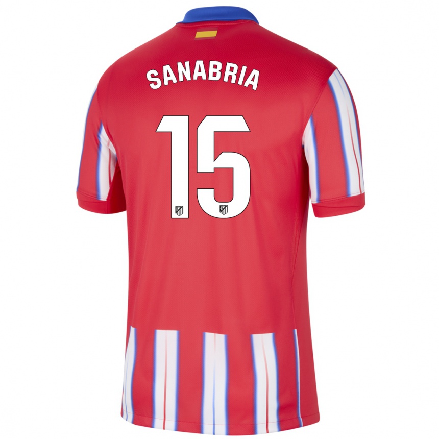 Moteriškas Juan Sanabria #15 Raudona Balta Mėlyna Namų Marškinėliai 2024/25 T-Shirt