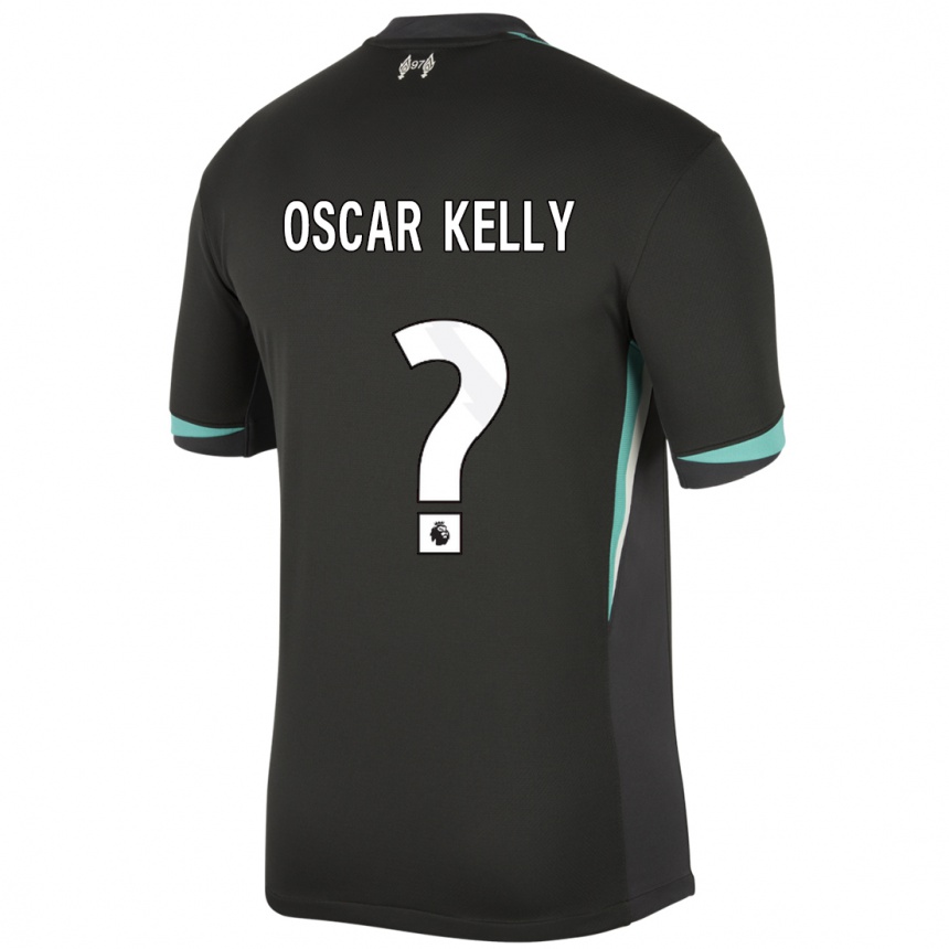 Moteriškas Oscar Kelly #0 Juoda Antracito Balta Išvykos Marškinėliai 2024/25 T-Shirt