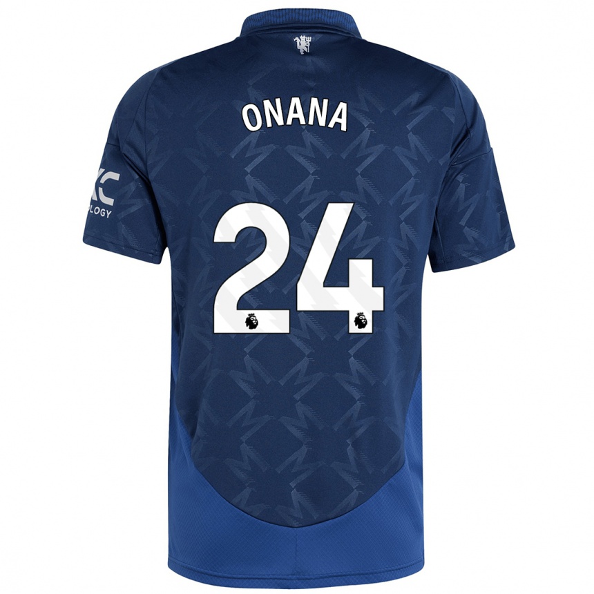 Moteriškas Andre Onana #24 Indigo Išvykos Marškinėliai 2024/25 T-Shirt