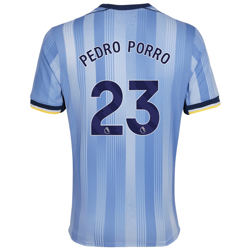 Moteriškas Pedro Porro #23 Šviesiai Mėlyna Išvykos Marškinėliai 2024/25 T-Shirt