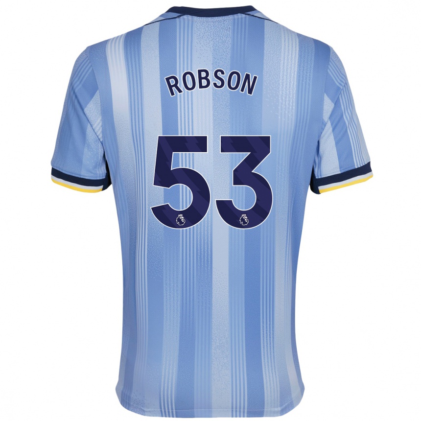 Moteriškas Max Robson #53 Šviesiai Mėlyna Išvykos Marškinėliai 2024/25 T-Shirt