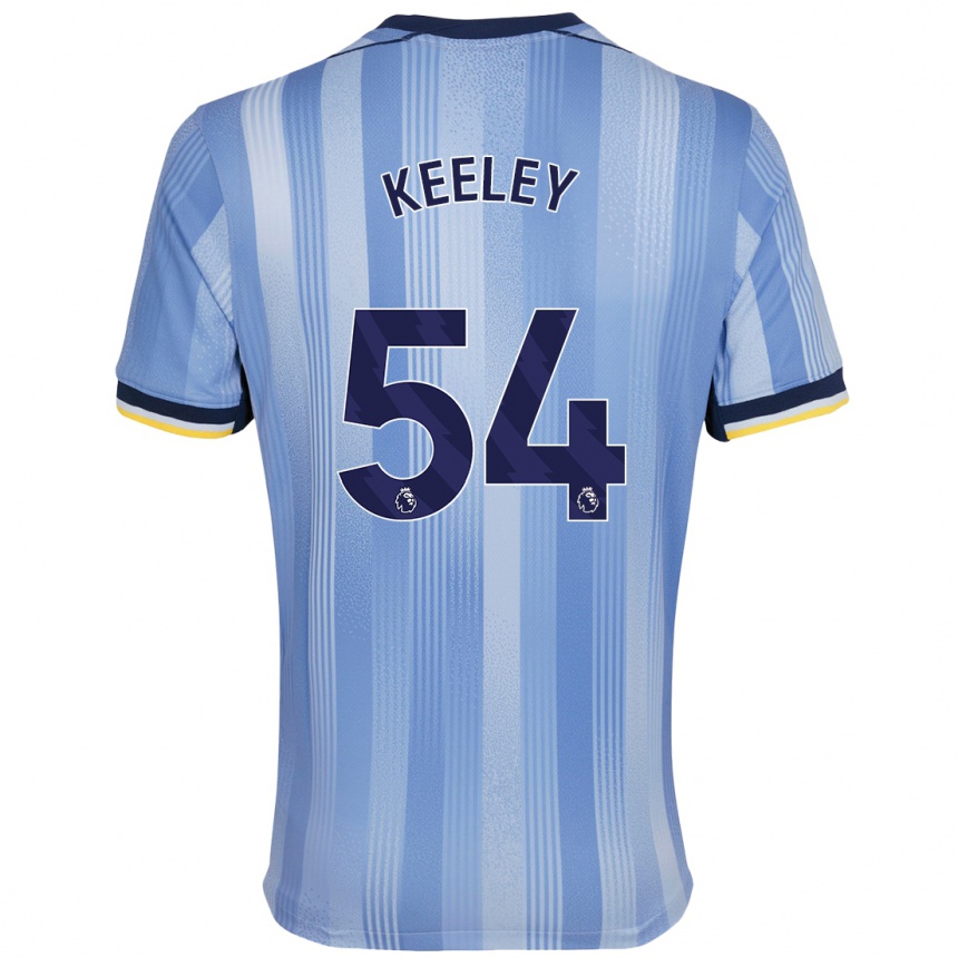 Moteriškas Josh Keeley #54 Šviesiai Mėlyna Išvykos Marškinėliai 2024/25 T-Shirt