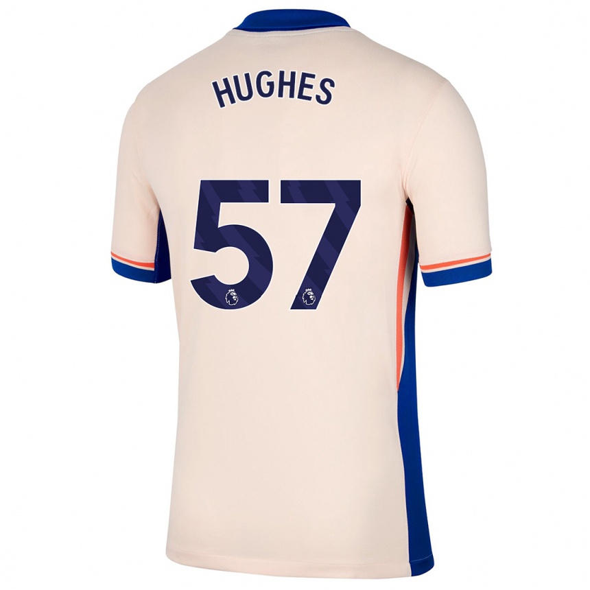 Moteriškas Brodi Hughes #57 Šviesiai Smėlio Spalvos Išvykos Marškinėliai 2024/25 T-Shirt