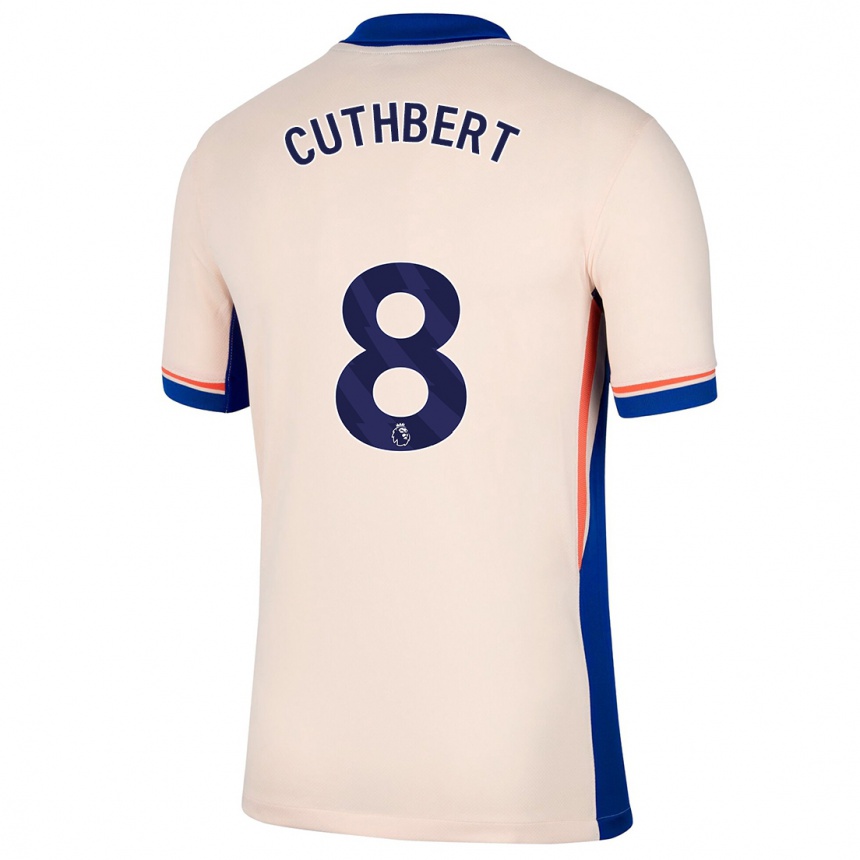 Moteriškas Erin Cuthbert #8 Šviesiai Smėlio Spalvos Išvykos Marškinėliai 2024/25 T-Shirt