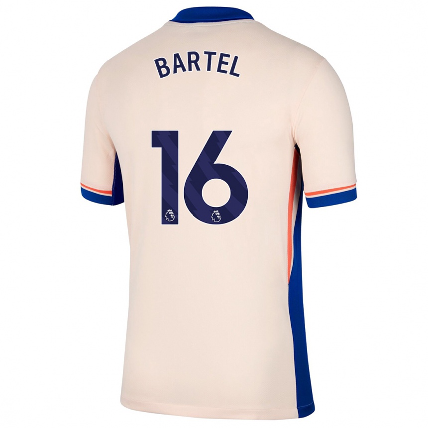 Moteriškas Júlia Bartel #16 Šviesiai Smėlio Spalvos Išvykos Marškinėliai 2024/25 T-Shirt