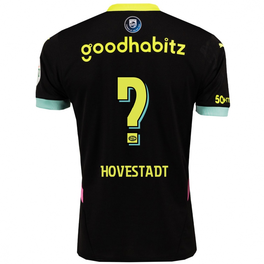 Moteriškas Mike Hovestadt #0 Juoda Geltona Išvykos Marškinėliai 2024/25 T-Shirt