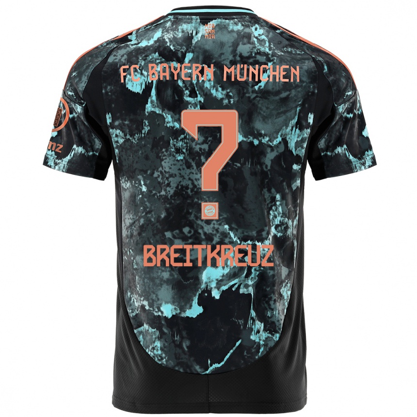 Moteriškas Steve Breitkreuz #0 Juoda Išvykos Marškinėliai 2024/25 T-Shirt