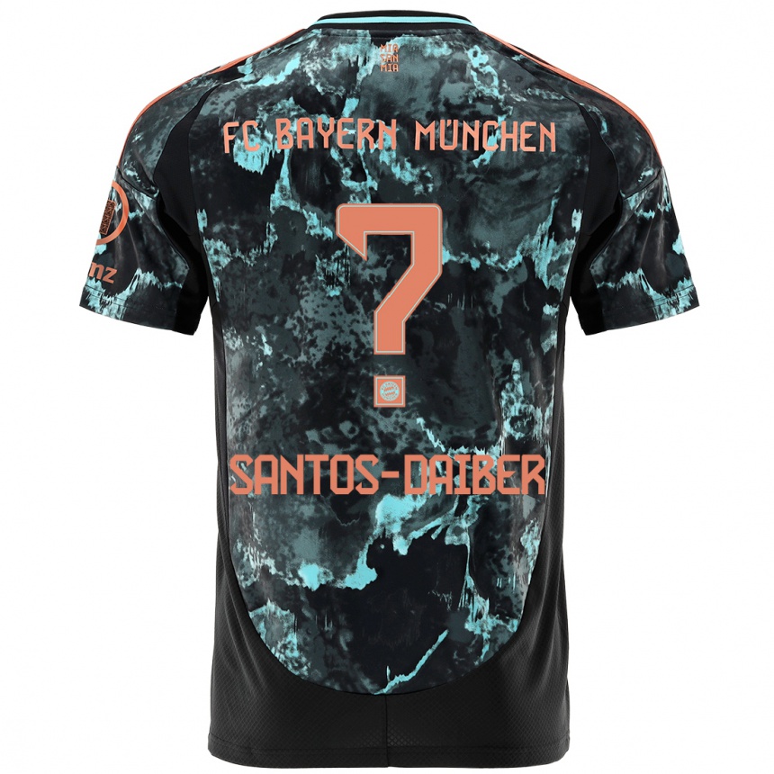 Moteriškas David Santos-Daiber #0 Juoda Išvykos Marškinėliai 2024/25 T-Shirt