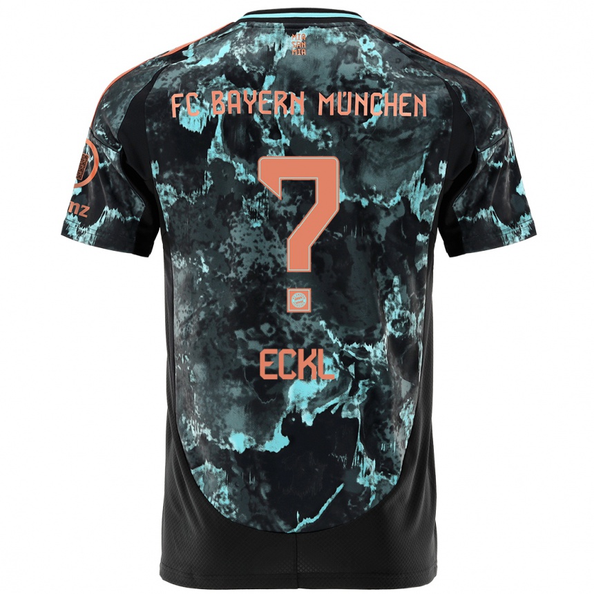 Moteriškas Jason Eckl #0 Juoda Išvykos Marškinėliai 2024/25 T-Shirt