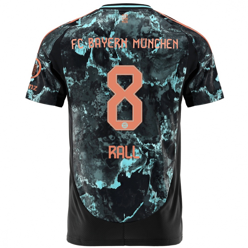 Moteriškas Maximiliane Rall #8 Juoda Išvykos Marškinėliai 2024/25 T-Shirt