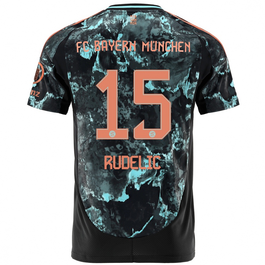 Moteriškas Ivana Rudelic #15 Juoda Išvykos Marškinėliai 2024/25 T-Shirt