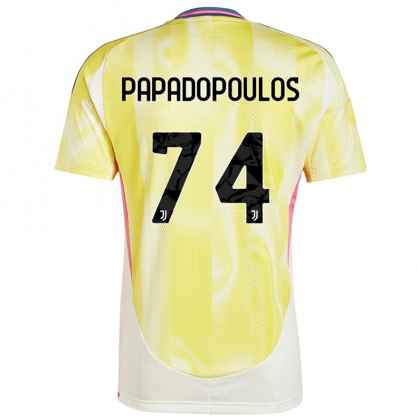 Moteriškas Christos Papadopoulos #74 Saulės Geltona Išvykos Marškinėliai 2024/25 T-Shirt