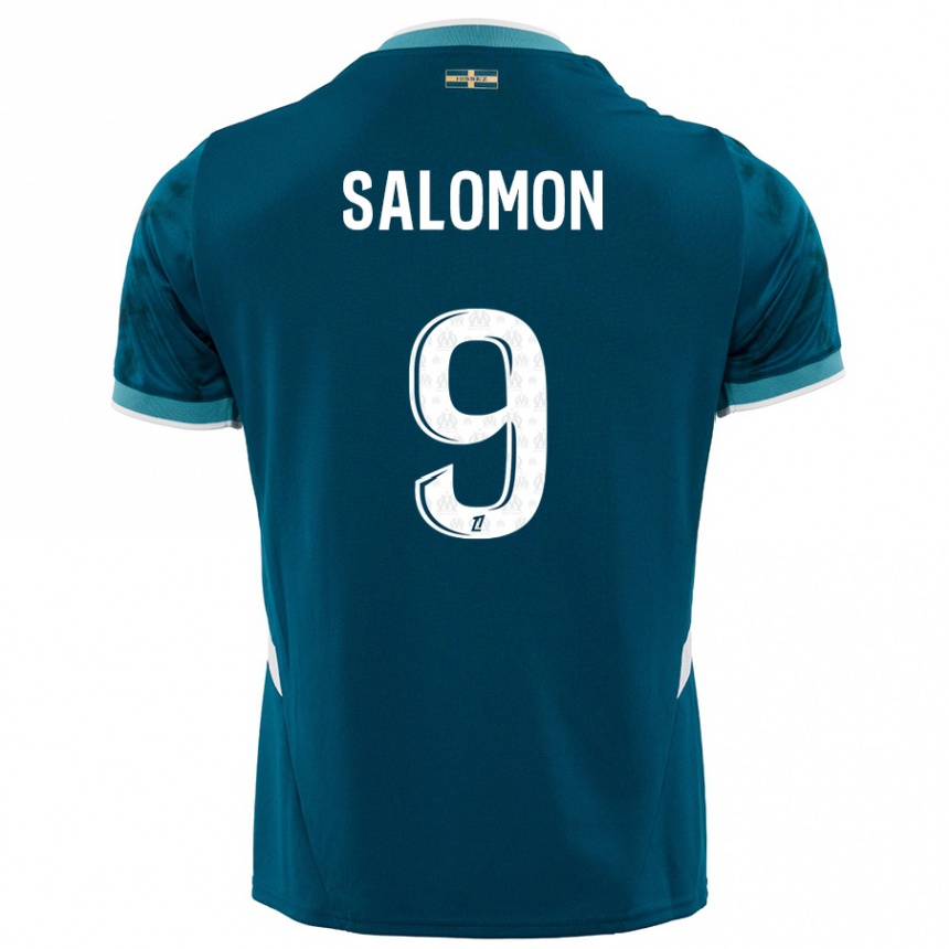 Moteriškas Maeva Salomon #9 Turkio Mėlyna Išvykos Marškinėliai 2024/25 T-Shirt