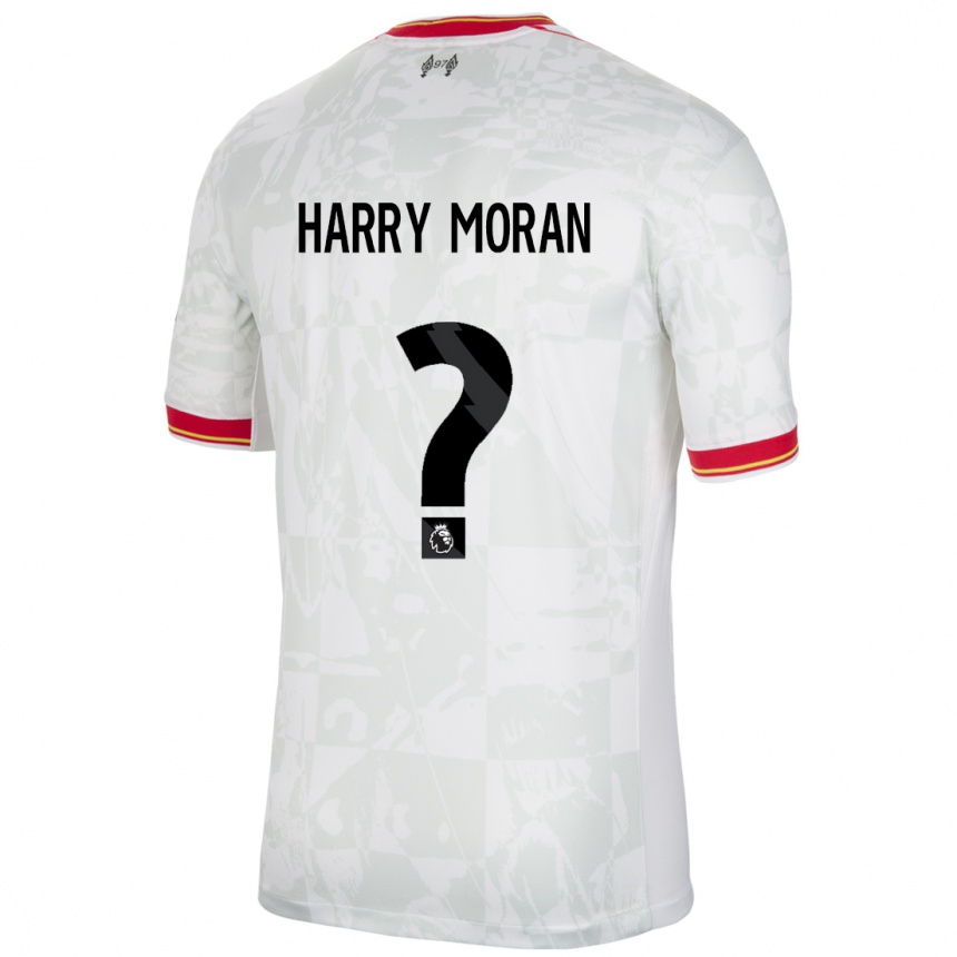 Moteriškas Harry Moran #0 Balta Raudona Juoda Trečias Marškinėliai 2024/25 T-Shirt