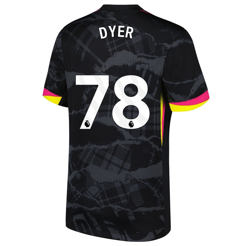 Moteriškas Kiano Dyer #78 Juoda Rožinė Trečias Marškinėliai 2024/25 T-Shirt