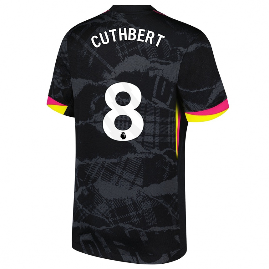 Moteriškas Erin Cuthbert #8 Juoda Rožinė Trečias Marškinėliai 2024/25 T-Shirt