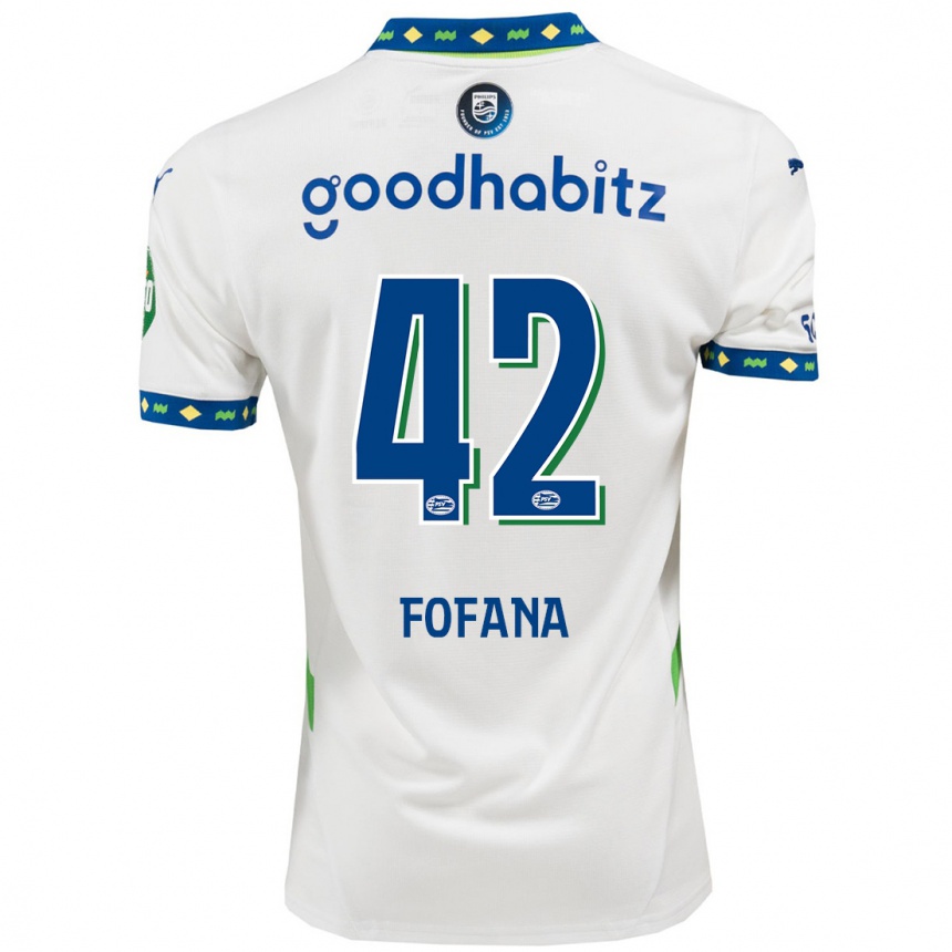 Moteriškas Fodé Fofana #42 Balta Tamsiai Mėlyna Trečias Marškinėliai 2024/25 T-Shirt