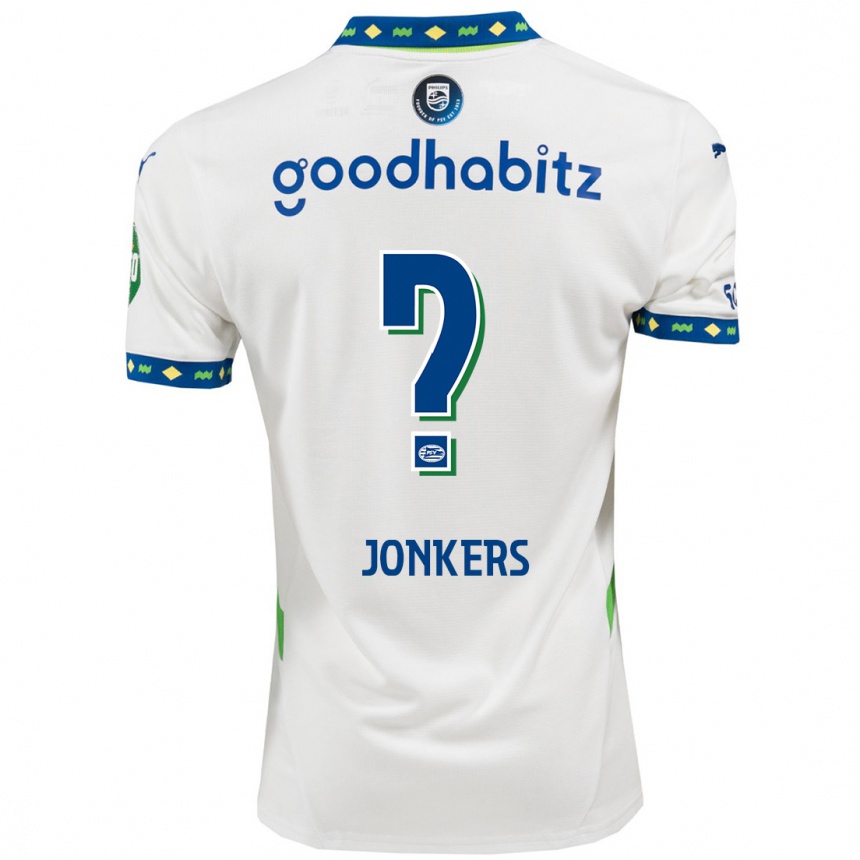 Moteriškas Brent Jonkers #0 Balta Tamsiai Mėlyna Trečias Marškinėliai 2024/25 T-Shirt