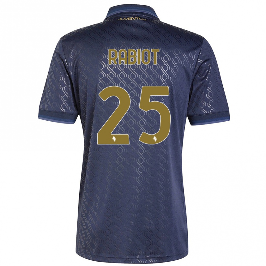 Moteriškas Adrien Rabiot #25 Tamsiai Mėlyna Trečias Marškinėliai 2024/25 T-Shirt