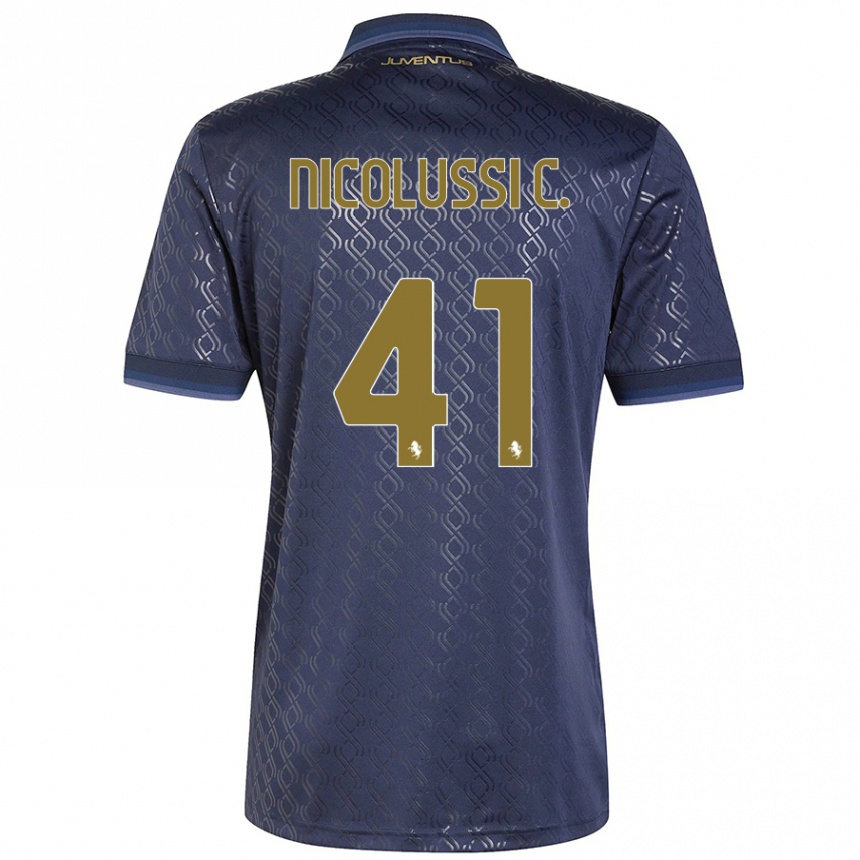 Moteriškas Hans Nicolussi Caviglia #41 Tamsiai Mėlyna Trečias Marškinėliai 2024/25 T-Shirt