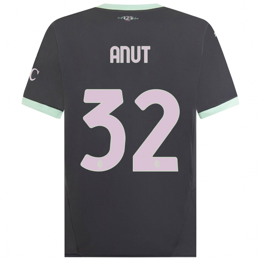 Moteriškas Niccolo Anut #32 Pilka Trečias Marškinėliai 2024/25 T-Shirt