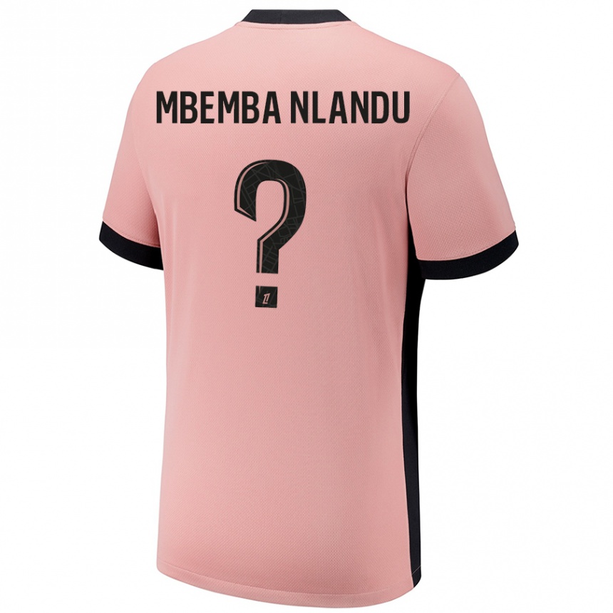 Moteriškas Emmanuel Mbemba Nlandu #0 Rūdžių Rožinė Trečias Marškinėliai 2024/25 T-Shirt