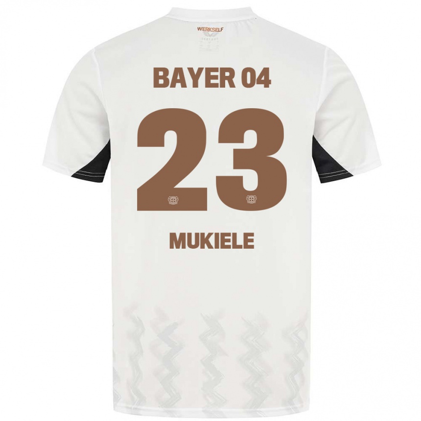 Vaikiškas Nordi Mukiele #23 Balta Mėlyna Raudona Išvykos Marškinėliai 2024/25 T-Shirt