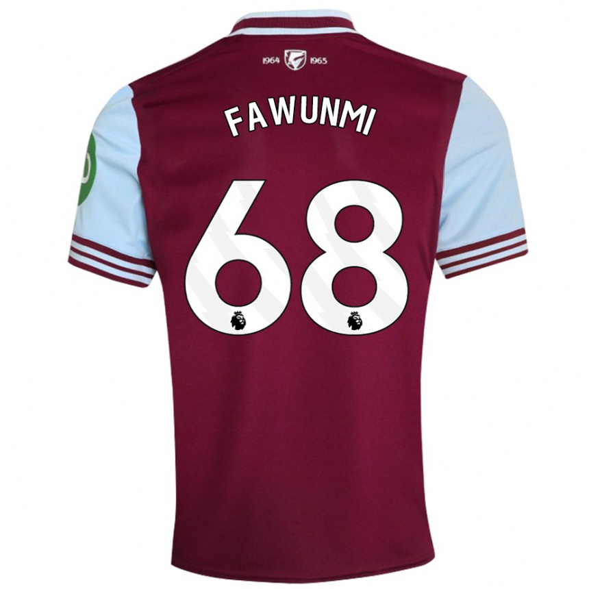 Vaikiškas Favour Fawunmi #68 Tamsiai Raudona Namų Marškinėliai 2024/25 T-Shirt