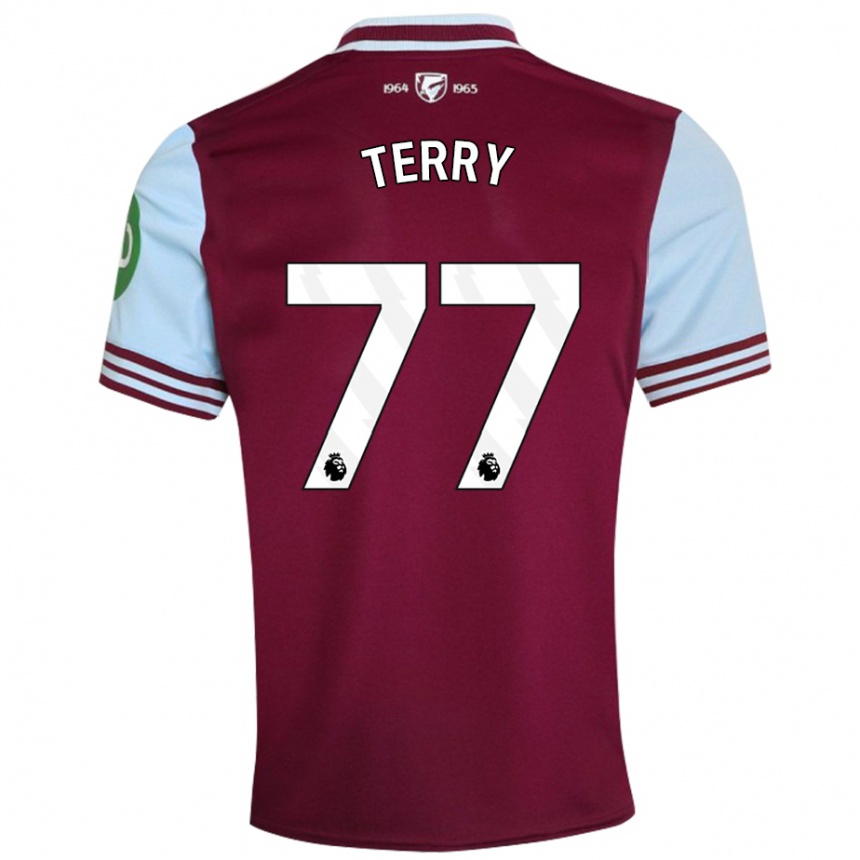 Vaikiškas Mason Terry #77 Tamsiai Raudona Namų Marškinėliai 2024/25 T-Shirt