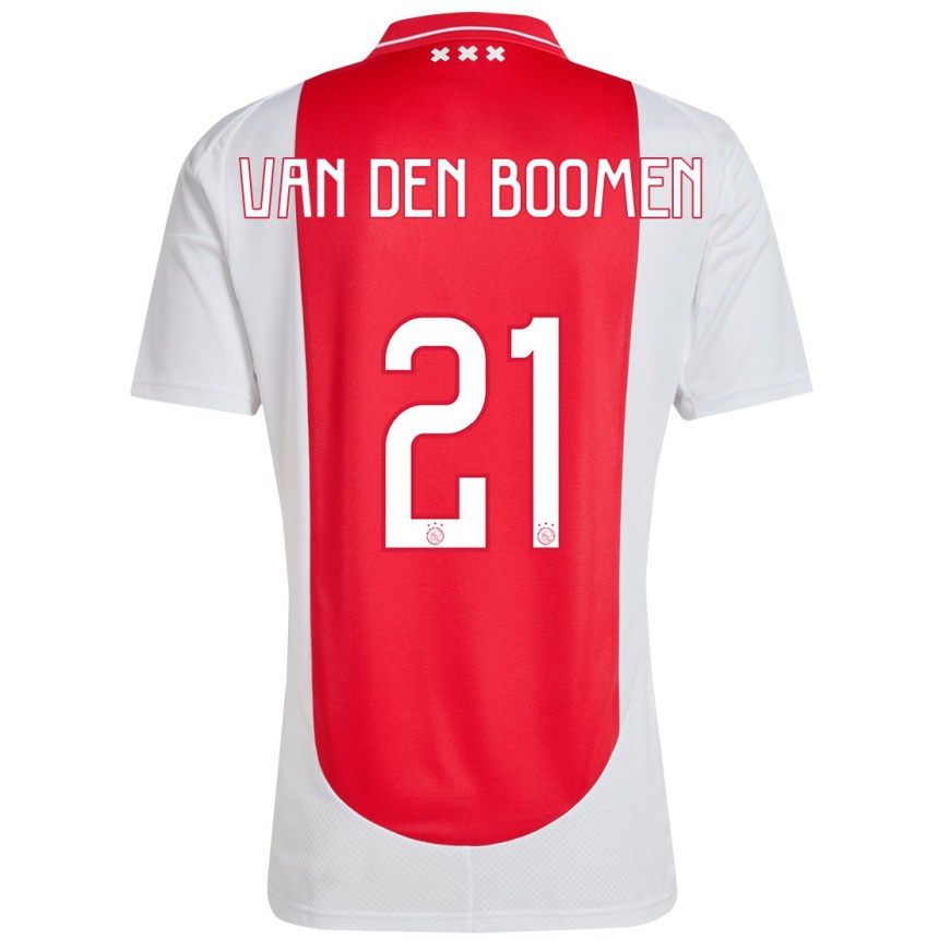 Vaikiškas Branco Van Den Boomen #21 Raudona Balta Namų Marškinėliai 2024/25 T-Shirt