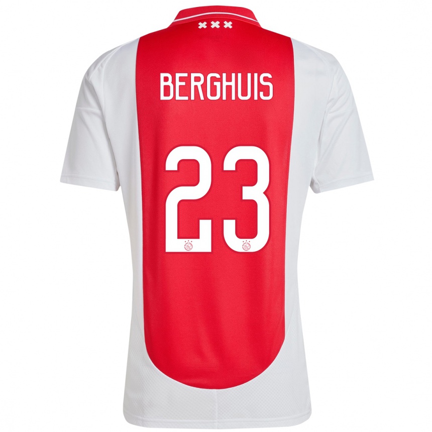 Vaikiškas Steven Berghuis #23 Raudona Balta Namų Marškinėliai 2024/25 T-Shirt