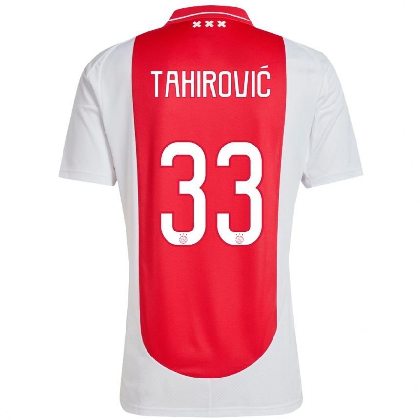 Vaikiškas Benjamin Tahirovic #33 Raudona Balta Namų Marškinėliai 2024/25 T-Shirt