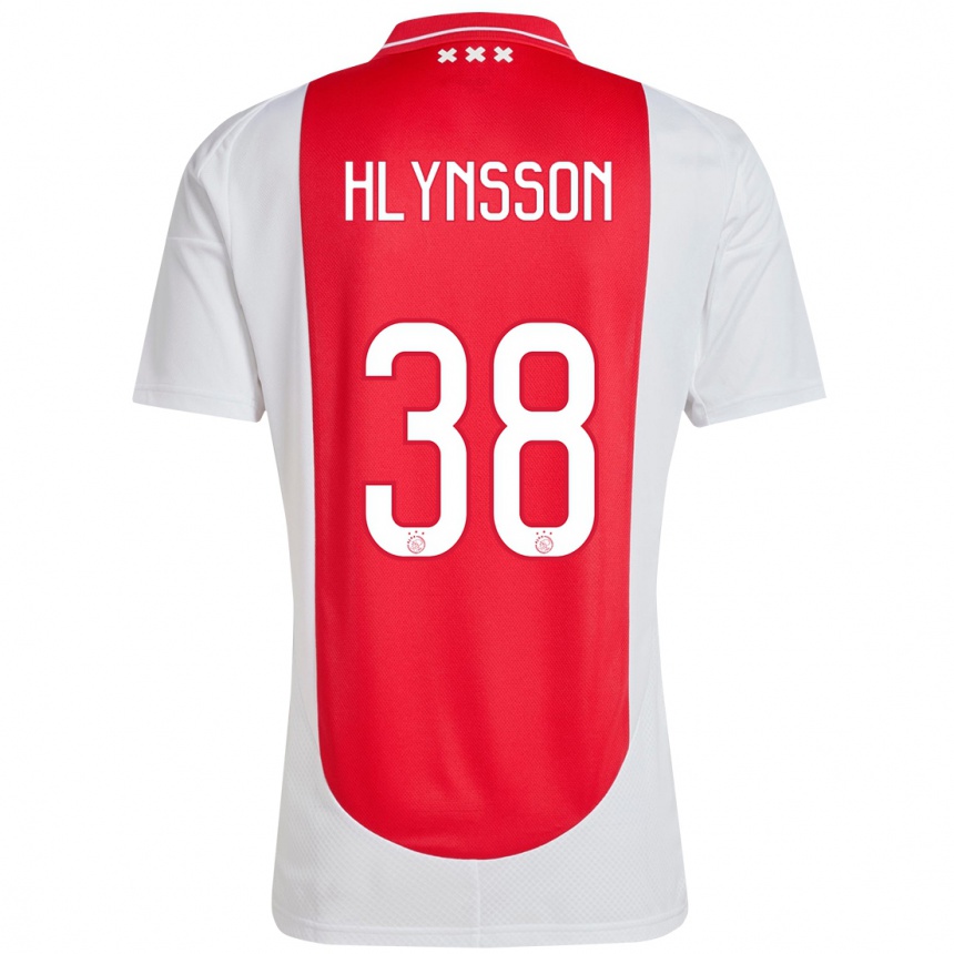 Vaikiškas Kristian Hlynsson #38 Raudona Balta Namų Marškinėliai 2024/25 T-Shirt