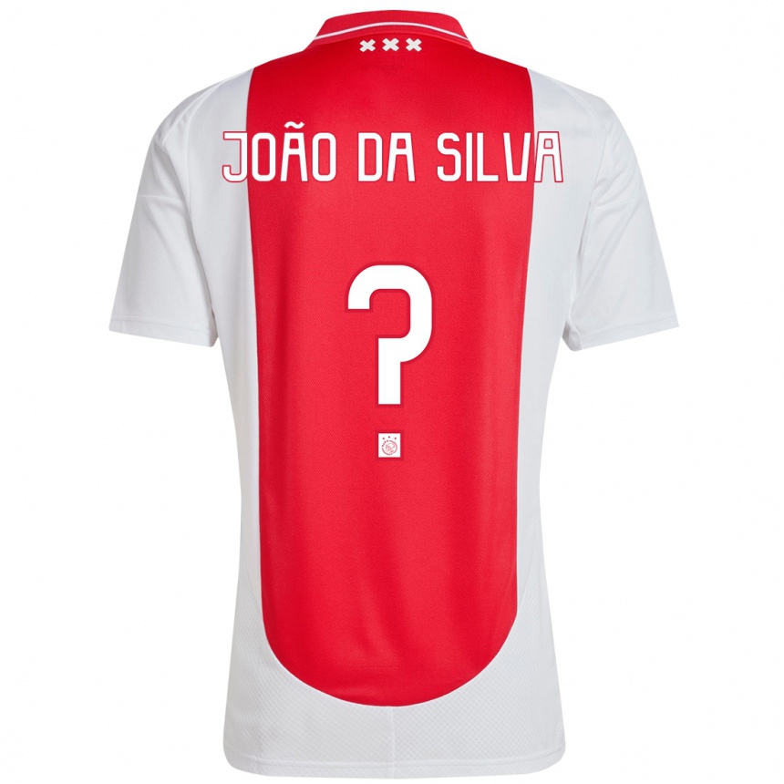 Vaikiškas Miguel João Da Silva #0 Raudona Balta Namų Marškinėliai 2024/25 T-Shirt