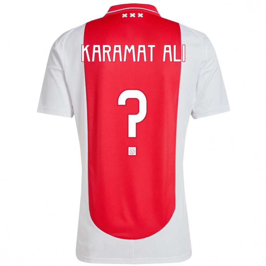 Vaikiškas Yaïr Karamat Ali #0 Raudona Balta Namų Marškinėliai 2024/25 T-Shirt