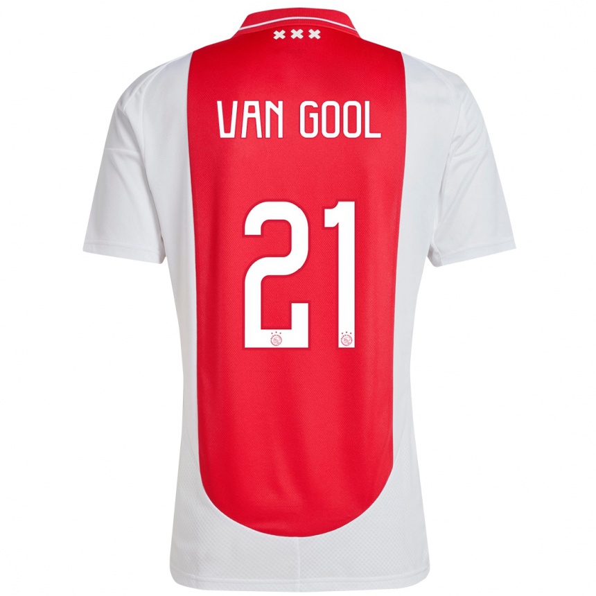 Vaikiškas Rosa Van Gool #21 Raudona Balta Namų Marškinėliai 2024/25 T-Shirt