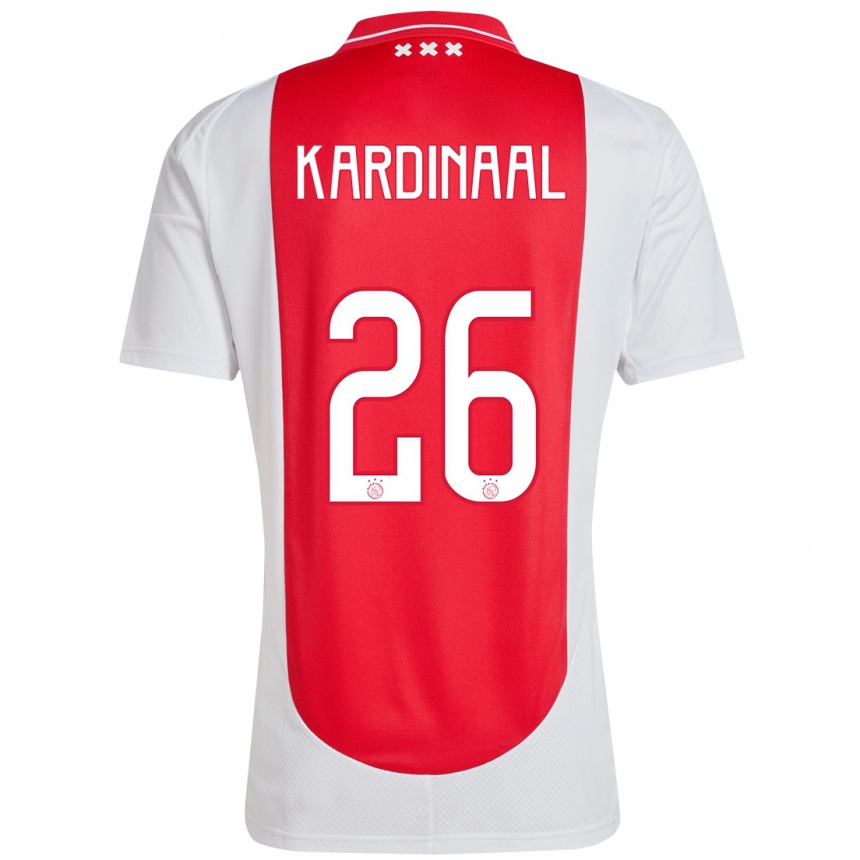 Vaikiškas Isa Kardinaal #26 Raudona Balta Namų Marškinėliai 2024/25 T-Shirt