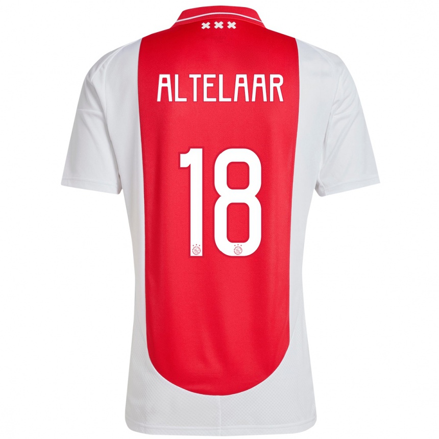 Vaikiškas Jamie Altelaar #18 Raudona Balta Namų Marškinėliai 2024/25 T-Shirt