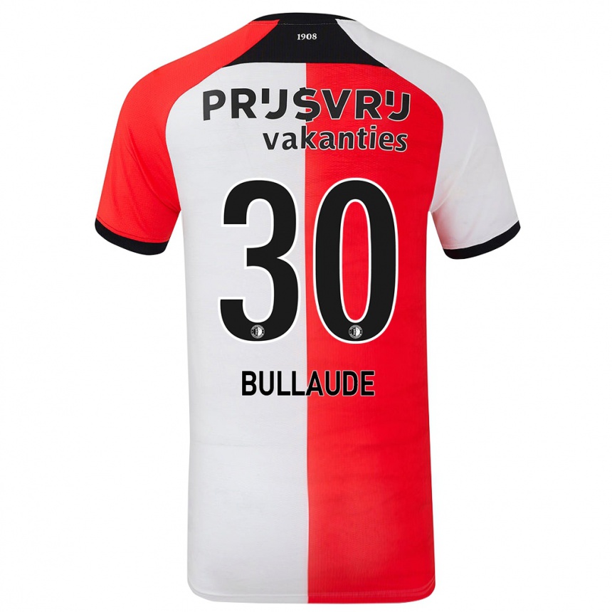 Vaikiškas Ezequiel Bullaude #30 Raudona Balta Namų Marškinėliai 2024/25 T-Shirt