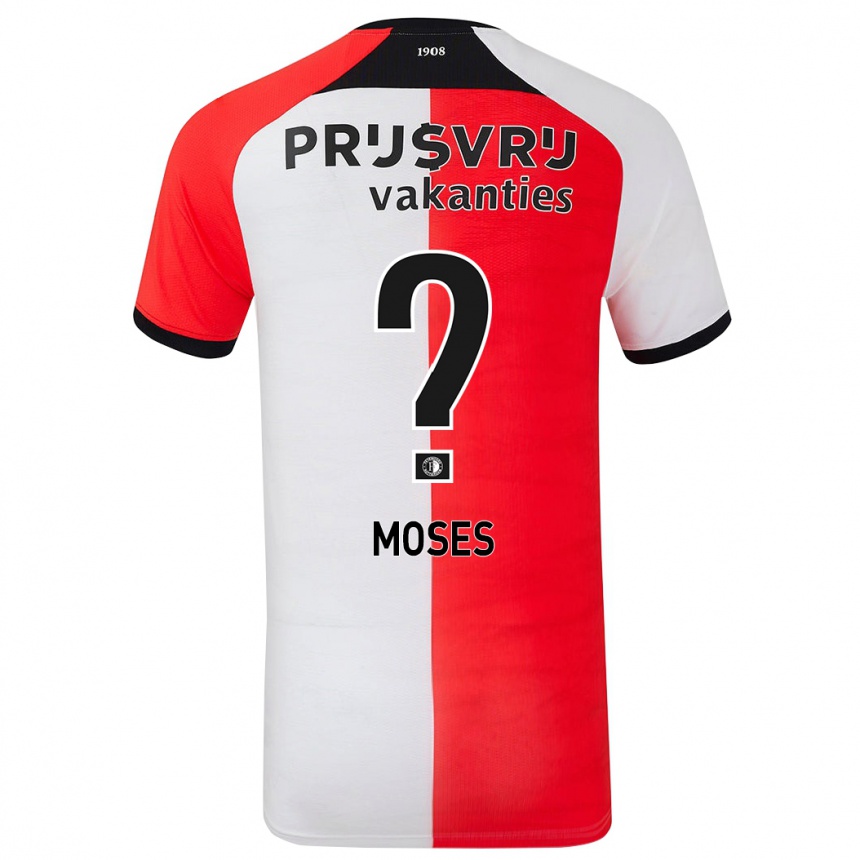 Vaikiškas Troy Moses #0 Raudona Balta Namų Marškinėliai 2024/25 T-Shirt