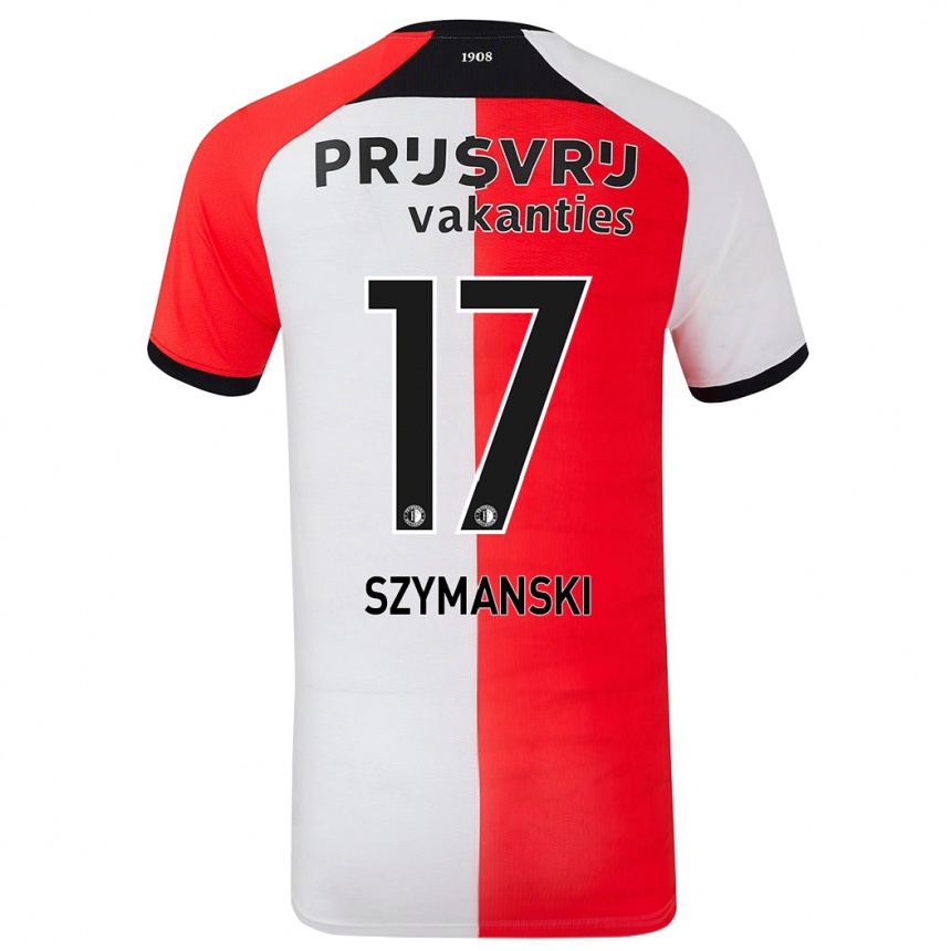 Vaikiškas Sebastian Szymanski #17 Raudona Balta Namų Marškinėliai 2024/25 T-Shirt