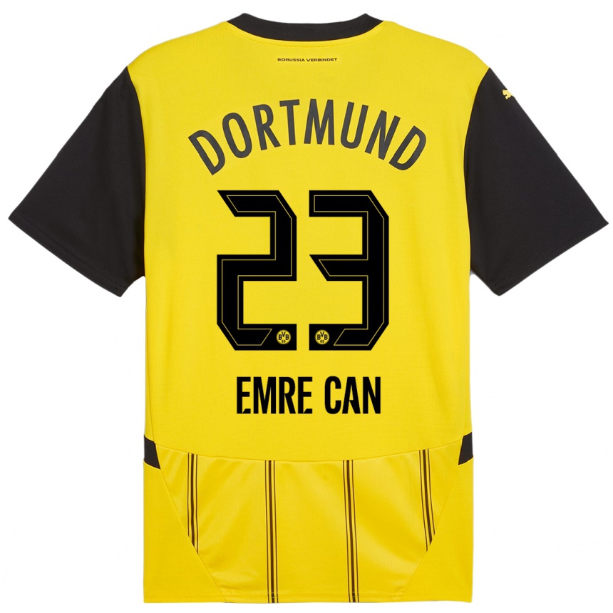 Vaikiškas Emre Can #23 Geltona Juoda Namų Marškinėliai 2024/25 T-Shirt