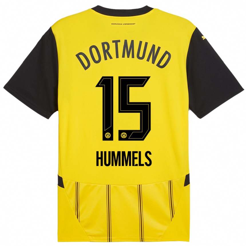 Vaikiškas Mats Hummels #15 Geltona Juoda Namų Marškinėliai 2024/25 T-Shirt