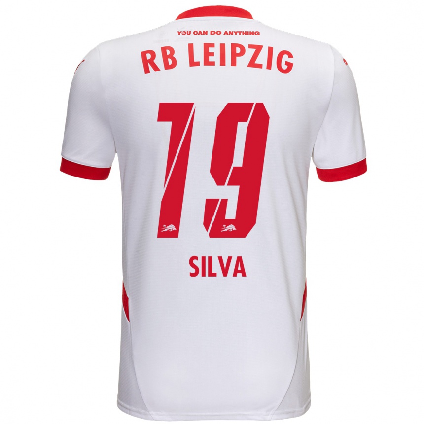 Vaikiškas André Silva #19 Balta Raudona Namų Marškinėliai 2024/25 T-Shirt