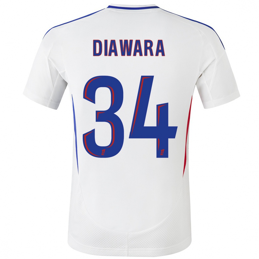 Vaikiškas Mahamadou Diawara #34 Balta Mėlyna Namų Marškinėliai 2024/25 T-Shirt