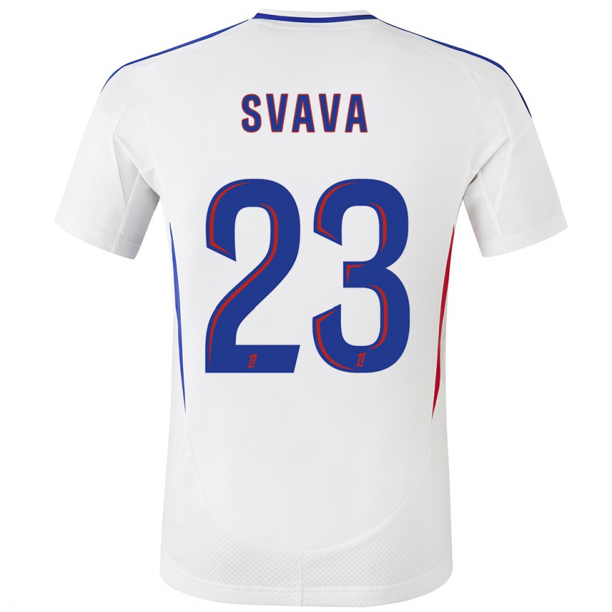 Vaikiškas Sofie Svava #23 Balta Mėlyna Namų Marškinėliai 2024/25 T-Shirt