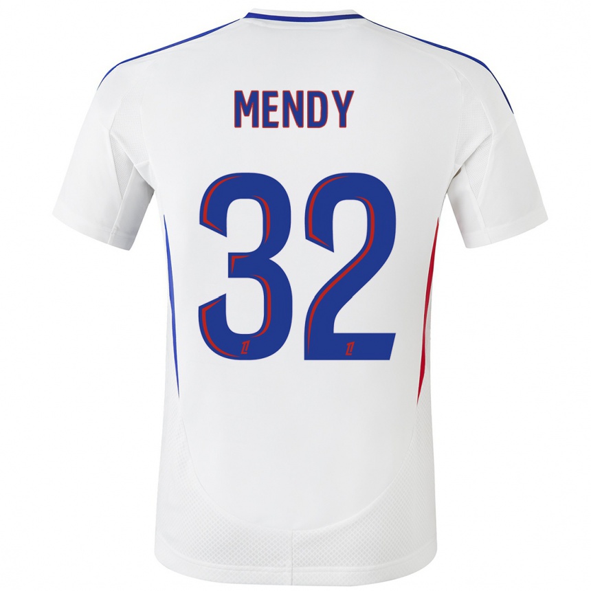 Vaikiškas Maeline Mendy #32 Balta Mėlyna Namų Marškinėliai 2024/25 T-Shirt