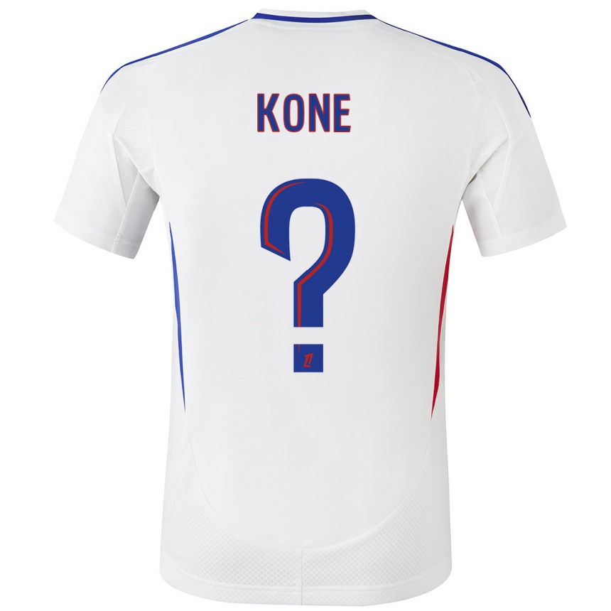 Vaikiškas Youssouf Kone #0 Balta Mėlyna Namų Marškinėliai 2024/25 T-Shirt