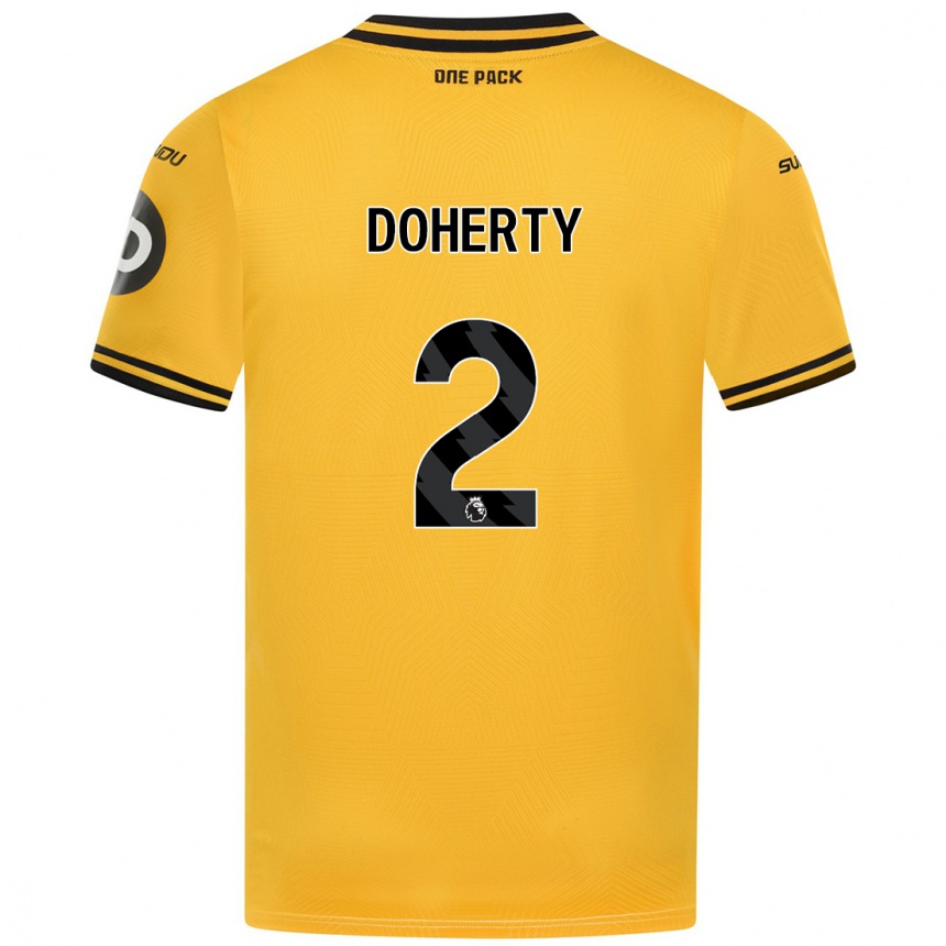 Vaikiškas Matt Doherty #2 Geltona Namų Marškinėliai 2024/25 T-Shirt