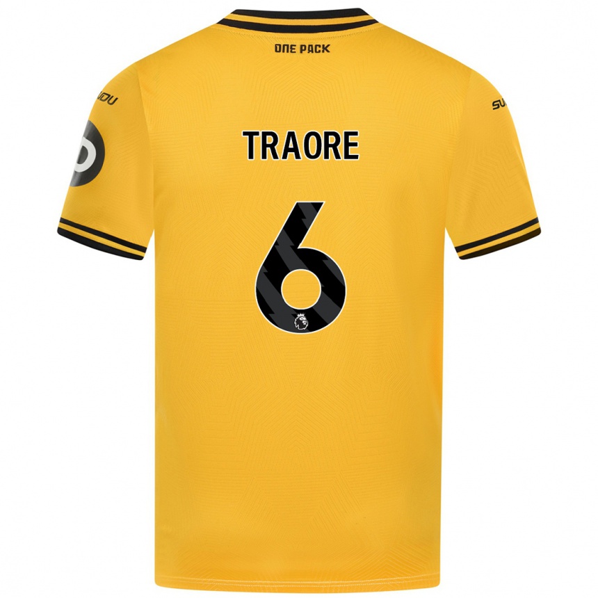 Vaikiškas Boubacar Traoré #6 Geltona Namų Marškinėliai 2024/25 T-Shirt